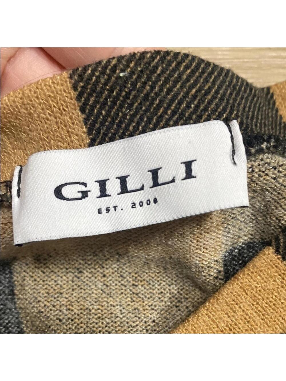 Gilli Black and Tan Plaid Long Sleeve Dress - Picture 2 of 15